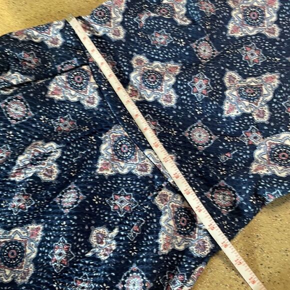 Rewind Textured High Neck Cut Out Fit & Flare Dress Blue Pink sz L - Picture 13 of 14